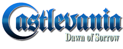 Castlevania Dawn of Sorrow title screen for Nintendo DS